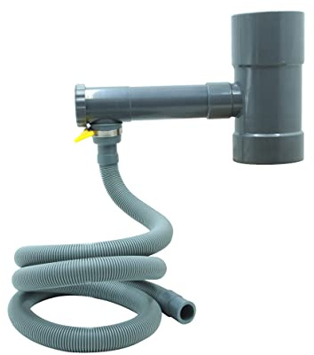 BASS POLSKA Braccio di raccolta Set raccogli pioggia per serbatoio acqua piovana Facile da usare Robusta valvola di produzione Comodo per lavorare tubi in metallo PVC da 100 mm in plastica ABS