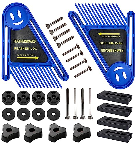 Lot de Panneau de Plumes de Clôture de Scie à Table pour Table de Travail en Bois, Scie de Table, Outil de Menuiserie Multifonction pour Table Defonceuse a Bois (Plastique)