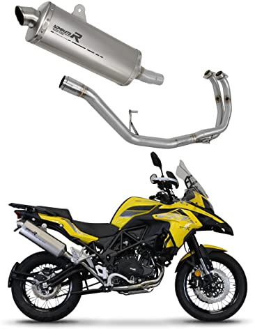 DOMINATOR Impianto di scarico Collettori Marmitta Silenziatore Titanio P7 compatibile con TRK 502 X 2018-2021