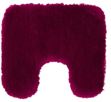 Gözze - Deluxe Badteppich mit Ausschnitt und extra hohem Flor, 100% Polyester (Mikrofaser), Mit Antirutschbeschichtung, 50 x 45 cm - Cyclam