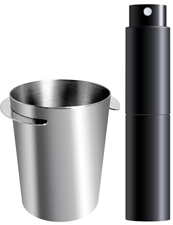 NEOUZA Espresso doseringskopp kaffepulver matare del för kaffemaskin kvarn (58 mm svart spray)