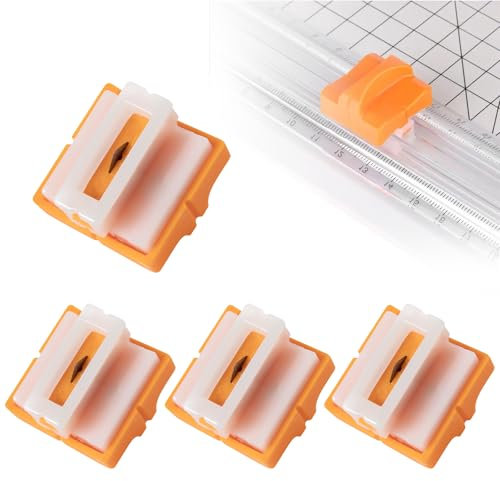 4 pc Taglierina Lame Sicura con Protezione, Taglierina Lame Sicura, Taglierina di Carta, Lame di Ricambio per Taglierina di Carta, Lame di Ricambio per Macchine Tagliacarte, Per Taglierina di Carta A4