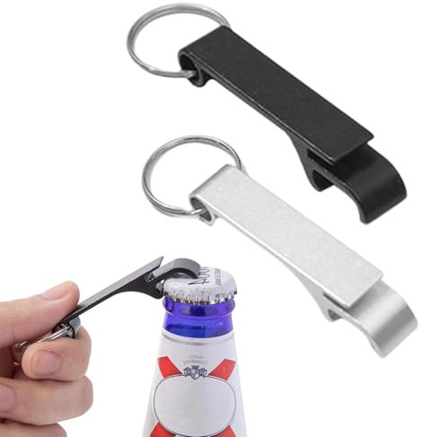 Flaschenöffner, 2 Stück Bier Flaschenöffner Schlüsselanhänger, Multifunktionaler Bieröffner für Partys, Festivals, Versammlungen