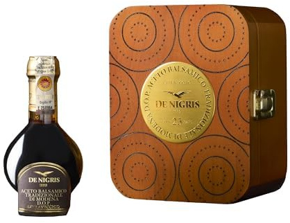 De Nigris 1889 Aceto Balsamico Di Modena DOP Tradizionale 25 Anni | Aceto Invecchiato 25 Anni | Aceto Balsamico Tradizionale Di Modena | Aceto Autentico, Perfetto Per Condire, 100ml