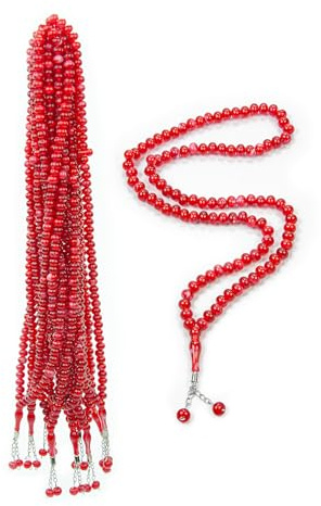 ihvan online, Tasbih bönpärlor 99, paket med 10, muslimska bönpärlor, islamisk bönpärla, muslimsk radband pärlhalsband, Dhikr, Tasbeeh Bulk, Misbaha, Masbaha, Tespih, armband, Akryl, Ingen ädelsten