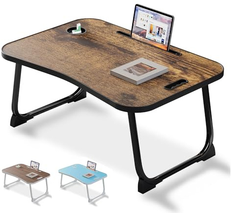 Table de lit pour Ordinateur Portable, Table pour Lire, écrire, Plateau-Repas au lit, sur Le canapé Ainsi qu'à la Maison et au Bureau (Yellow)