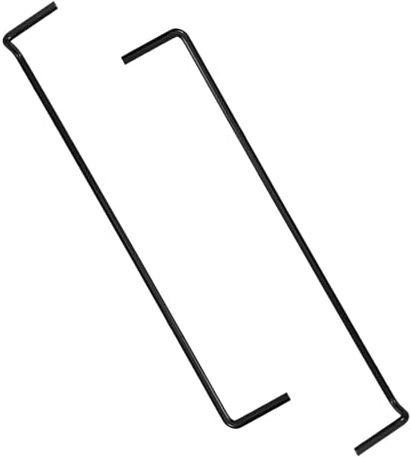 LIFKOME 2 piezas Ganchos para Panel Perforado Negro Gancho Metálico Resistente para Expositor Supermercado Soporte Duradero para Exhibición Productos