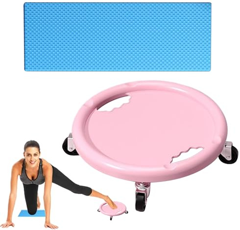 Carte de roue abdominale - AB Équipement de fitness avec pavé du genou | Roule de rouleau Rotation à 360 degrés | Outil d'exercice d'entraînement en force de base, équipement d'entraînement portable p