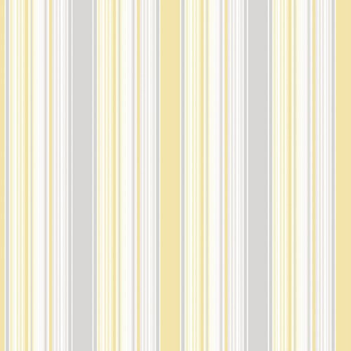 Galerie G67532 Smart Stripes 2, Multi Width Stripes Design Wallpaper, Yellow/Grey, 10m x 53cm