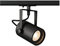 SLV 1001861 triphasé LED, projecteur Plafond, plafonnier, système sur Rails, éclairage d'intérieur/GU10, Aluminium, 0 W, Euro Spot Track Spot 25W Noir, GU10-Fassung