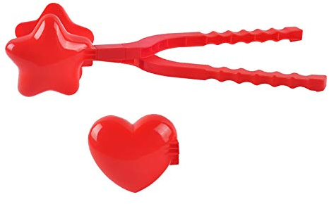 Factorys Clip Form Schneeball Kunststoff Schneeball Herz Kinder Maker Winter Outdoor Spielzeug Maker Bildung Playing (AS Show, One Size)