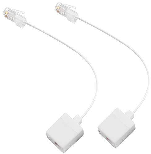 Nicfaky 2 prese 8P4C / RJ45 RJ11 6P4C a femmina M/F Adattatore telefonico Ethernet