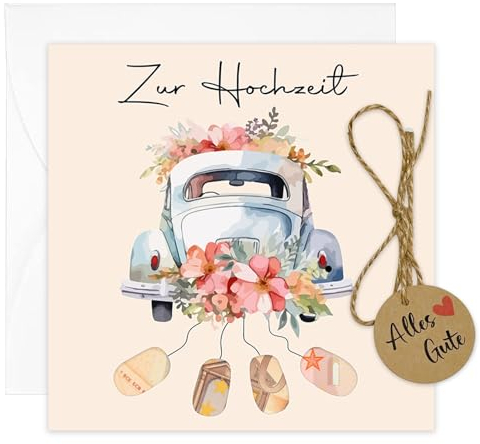 JOYEASE Geldgeschenk Hochzeit Verpackung mit Umschlägen, Coole Hochzeitsgeschenke für Brautpaar Geld, Personalisierte Hochzeitskarte Geldgeschenk Glückwunschkarte