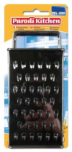 PARODI & PARODI - Grattugia Formaggio e Verdure 4 Facce Manuale in Acciaio Inox, Mandolina per Verdure Agrumi Spezie e Altro, Accessori Cucina per Affettare e Sminuzzare - Utensili Cucina 8.5x6x18H cm
