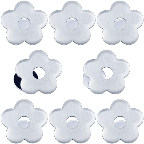 Mbsomnus Lot de 8 poids de nappe - En acier inoxydable - Extra lourd - Magnétique - Pour l'extérieur - Motif fleur de prunier magnétique - Pour réfrigérateur, rideaux de douche