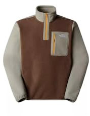 The North Face Yumiori 1/4 Zip Pullover da Uomo Smokey Brown/Clay Grey S