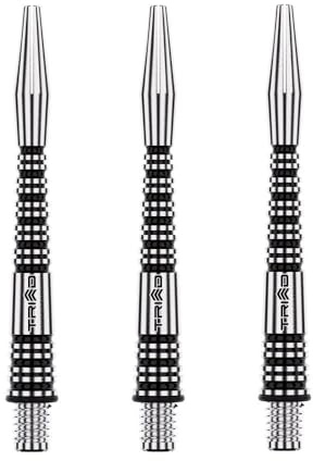 WINMAU Dart Shaft - Triad RX Aluminium Dart Stems - 1 Set per pack (3 darts Shafts in total) - Professional Darts Accessories - Black Medium Shafts
