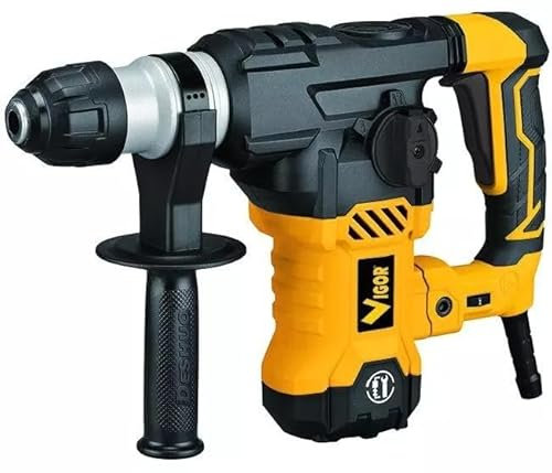 Trapano Martello Demolitore Perforatore 1500W 3.2 Joule SDS PLUS con 6 Regolazione di Velocità 0-920giri/min Diametro Foro 32mm Potente e Versatile per Foratura e Demolizione