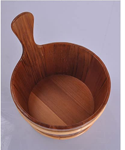 Juego de cubos de sauna de madera de cedro con cucharón y accesorios de sauna premium para una experiencia de sauna relajante