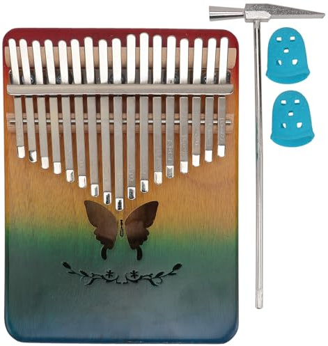BESPORTBLE Daumenklavier Kalimba 17 Tasten Kleines Fingerklavier für Anfänger und Profis Tragbares Musik Instrument für Erwachsene Reisen und Entspannung
