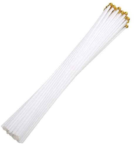 Generico Set 200 Pezzi Aste Bandiera in Plastica 38 Cm, Pennone Portabandiera Portatile Leggero per Feste ed Eventi, Kit Asta Bandiera Fai da Te Resistente al Vento