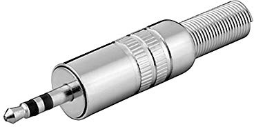 Klinkkontakt 3,5 mm stereo, metall