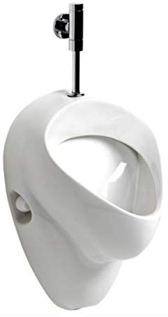 VBChome Urinal Zulauf von Oben Weiß Modern Hochwertig Keramik Pinkelbecken Pissoir Wandurinal Wandpissoir