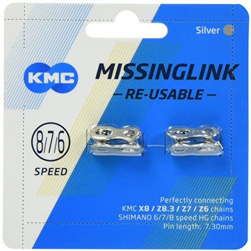 KMC 8 Speed Missinglink Verbindungsglied, Silber, 2 Pairs