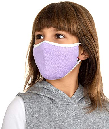Relaxsan UNIMA KIDS [Viola] – Mascherina in Tessuto di Alta Qualita Lavabile - BAMBINI 6-10 ANNI - filato Dryarn e Argento X-Static ultra leggera e traspirante CERTIFICATA CE Tipo I EN 14683