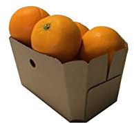 Nicoletti 96 Cestini Vaschette Frutta Cartoncino capacità 1kg rettangolare Contenitore 100% carta kraft per ortofrutta e ortaggi
