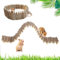 Longzhuo Hamster-Holzzaun, Hamster-Spielzeug, Rattenleiter-Brücke, Hamster-Kauspielzeug, Spielzeug-Holzleiter, natürliches Versteck mit Rollenzähnen, Molarenübungen für Maulwurfhäuschen, Kleintiere