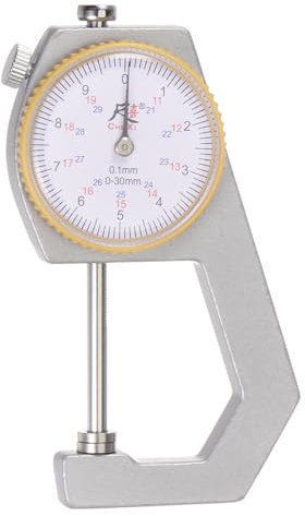 QUARKZMAN Quadrante Spessore Calibro 0-30mm | 0,01mm Meccanico Spessore Collaudatore Calibro Piatto Testa per Misurare Pelle, Carta, Foglio Metallo