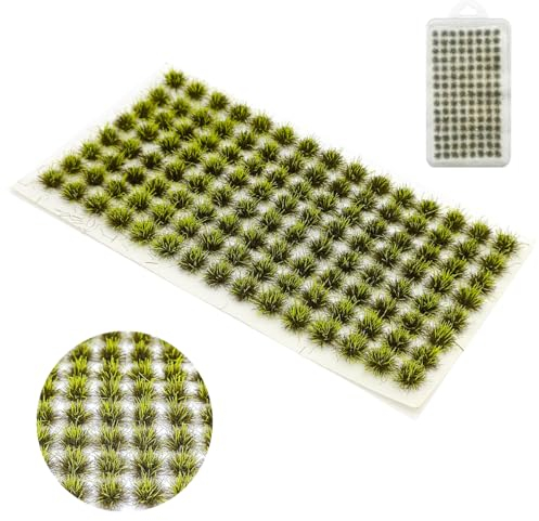 RXKFIGX 120PCS Touffes d'herbe Mini Tufts Terrain Model Tuft Model Grass Static Grass Kit Resin Static Scenery Model for DIY Gaming Terrain Decoration Train Landscape Railway Artificial Grass Modeling