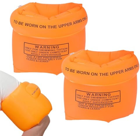 BCHKO 2pcs Hydrofoil-Armbinde, aufblasbare Schwimmhilfe, Hydrofoil-Armbinde für Kinder und Erwachsene, Schwimmtrainingsgerät