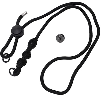 Generic Kamerarem Snygg Svart Nylonhalsaxelrem med Säkert Låsspänne för Kameror Storage Case Anti Lost Lanyard för 3, 28-48,4 Tum Längd