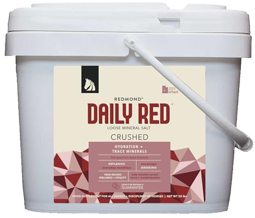 REDMOND Rock Crushed Loose Mineral Salt Electrolyte Supplement for Horses (25 LBS)