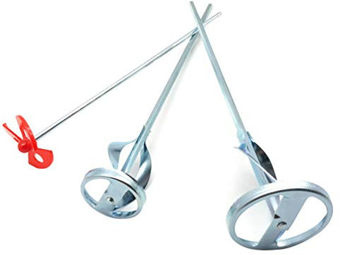 Beast - Lot 3 malaxeurs peinture & enduit - Acier zingué - Emmanchement hexagonal & cylindrique - Mix colle, mortier, plâtre - Compatible perceuse