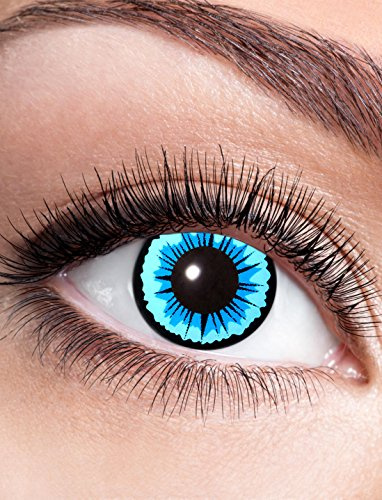 Eyecatcher 84078841-735 - Farbige Kontaktlinsen, 1 Paar, für 12 Monate, Blau, Karneval, Fasching, Halloween