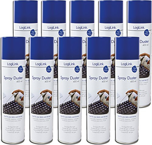 LogiLink Druckluftspray 400ml (10 Dosen)