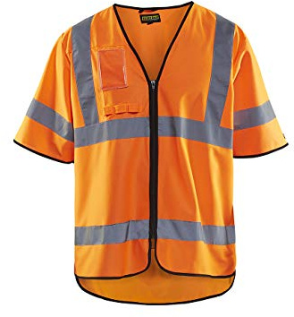 BLAKLADER 302310225300XS/S Warnweste, Klasse 3, High Vis Orange, Größe XS/S
