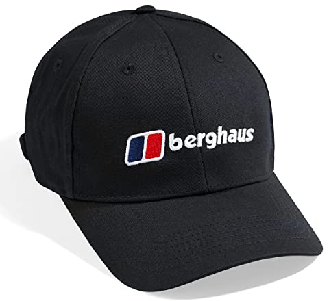 Berghaus Unisex Baseballkappe mit Logo | Druckknopfverstellung Mütze, Schwarz/Schwarz, Einheitsgröße