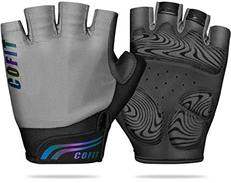 COFIT Cycling Gloves Half Finger for Men & Women, Breathable Anti-Slip Bike Gloves with Gel Padding, Shock-Absorbing Road/MTB Gloves for Riding