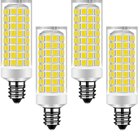 HUIMEIJIA E11 5W led Bulb 50W Equivalent Halogen Replacement Lights Mini Candelabra Base AC110-130V Replaces 75t4q/ev/mc T4 /T3 JD e11 Light Non-dimmable 500LM (6000K Daylight White, 4PACK)