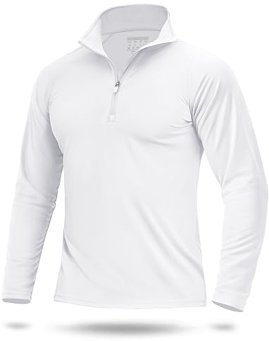 Boladeci Men's Long Sleeve Quarter Zip UPF 50+ Sun Protection Golf Shirts