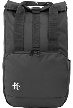 Manufaktur13 M13 Mini Roll-Top Daypack - kleiner Roll Top Rucksack (9L), Kurierrucksack, gepolstert, wasserabweisendes Material, verstellbare Gurte (Black Out)
