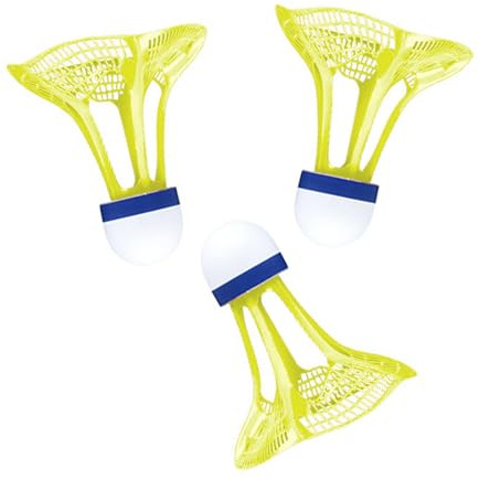 Harilla 3 Piezas de bádminton a Prueba de Viento, Entrenamiento Deportivo en Interiores y Exteriores, Volantes de bádminton, Pelotas de bádminton para Playas, Amarillo