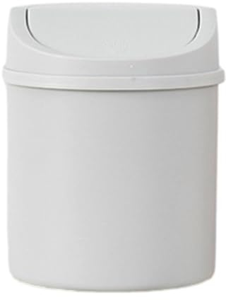 Genérico Papelera De Escritorio, Cubo De Basura Con Tapa Giratoria, Cubo De Basura De Mesa Con Tapa, Papelera Pequeña Para Interior De Coche, Cocina, Dormitorio, Oficinas