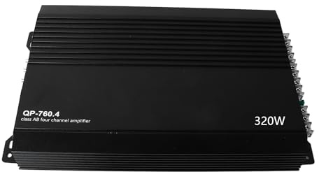 4 -kanalbilförstärkare, Högeffekt Bilhögtalareförstärkare Aluminiumlegering Stereo AMP Car Audio System 4 Vägs Bilförstärkare