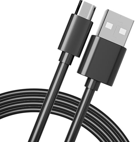 pluX Extra Long (2m) MICRO Charger USB Data & Charging Cable Lead fits Amazon Kindle UK, Fire 7 2015-2019, HD 8 2015-2018, Fire HD 10 2017/2015, Kindle Oasis, Fire TV Stick, Fire TV Stick 4K/Max