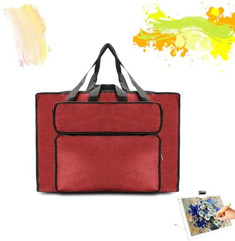 Guozyly Bolsa de dibujo A2 A3 bolsa de transporte, mochila de dibujo para adultos, multifunción, bolsillos de sketchpad multifunción, resistente al agua, carpeta de dibujo artista, bolsa de pintura, a